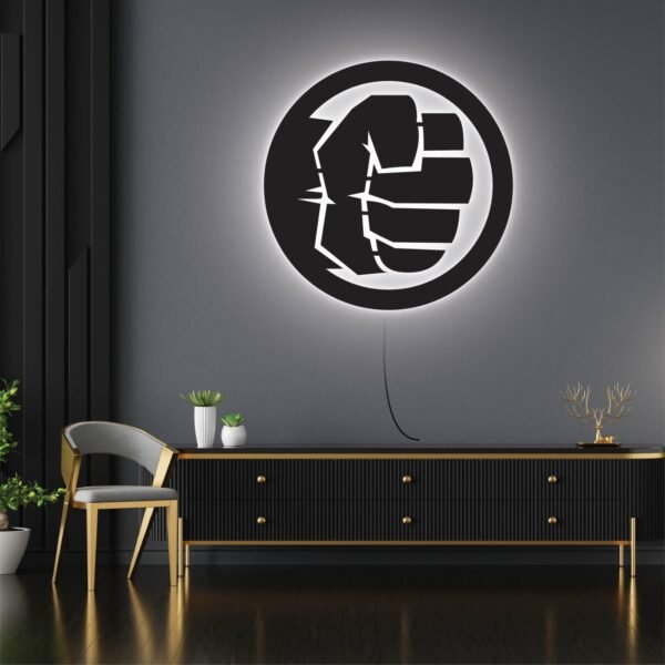 Bold Fist Wall Light – Illuminated Symbol of Strength - Image 2