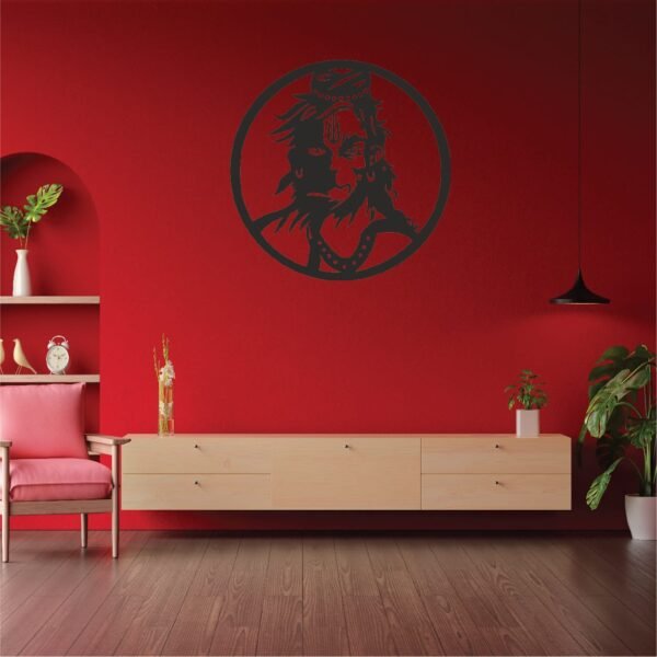 Lord Hanuman Wooden Wall Art – Spiritual Wall Decor for Modern Homes | 18 inch - Image 3
