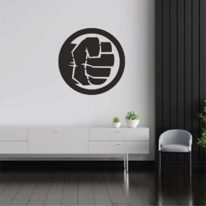Power Fist Symbol Wooden Wall Art – Modern Strength & Motivation Decor | 18 inch