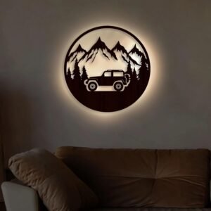 18 Inch Jeep Adventure Backlit LED Wall Art