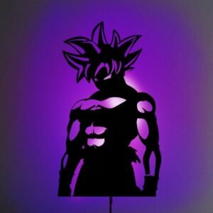 Wooden Anime LED Backlit Logo – MDF Wall Art Sign for Home & Gaming Room Décor