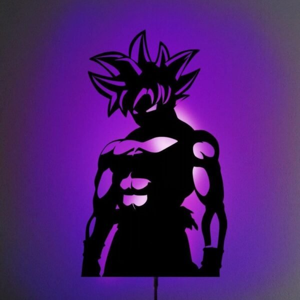 Wooden Anime LED Backlit Logo – MDF Wall Art Sign for Home & Gaming Room Décor