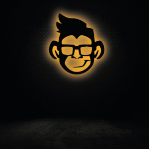 Smart Monkey Backlit Led Logo – Creative & Cool Lifestyle Brand 18 inch