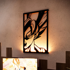 18 Inch Anime Backlit LED Wall Art – Goku Design