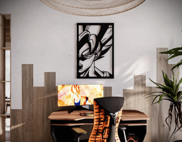 18 Inch Anime Backlit LED Wall Art – Goku Design - Image 2