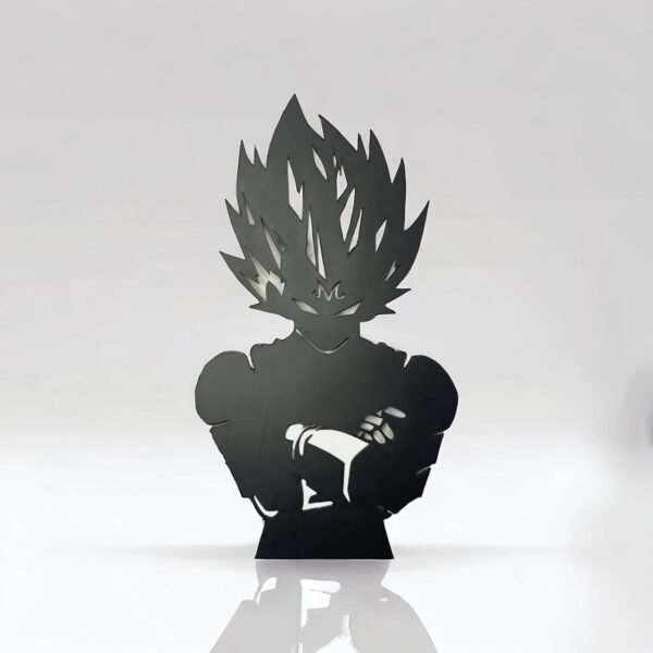 Majin Vegeta LED Wall Light – Red Aura Anime Lamp with Intense Silhouette Design 18x18 inch - Image 2