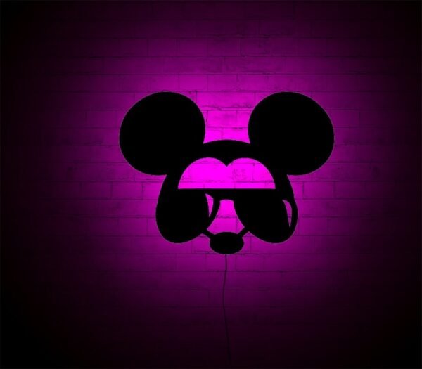 LED Wall Art – Mickey Mouse Silhouette with Backlight - Image 5