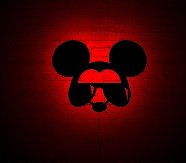 LED Wall Art – Mickey Mouse Silhouette with Backlight - Image 4