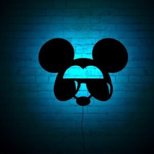 LED Wall Art – Mickey Mouse Silhouette with Backlight