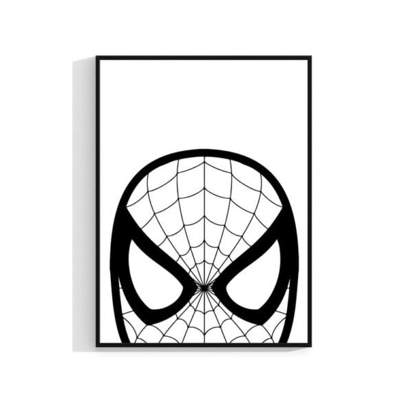 Minimalist Black & White Superhero Wall Art Prints – Set of 6 Marvel & DC Icons for Kids’ Room Decor | 12 inch - Image 5