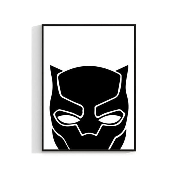 Minimalist Black & White Superhero Wall Art Prints – Set of 6 Marvel & DC Icons for Kids’ Room Decor | 12 inch - Image 3