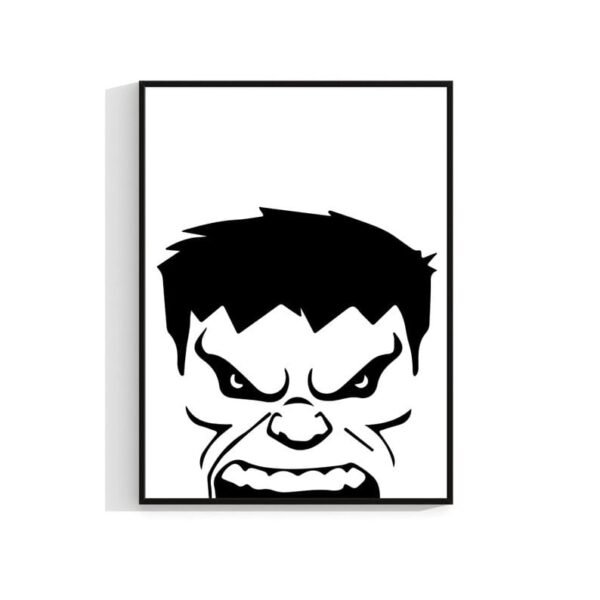 Minimalist Black & White Superhero Wall Art Prints – Set of 6 Marvel & DC Icons for Kids’ Room Decor | 12 inch - Image 4