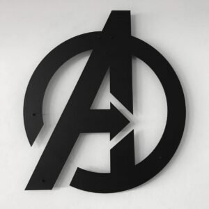 Avengers Logo LED Wall Art – Marvel Superhero Blue Backlit Sign | Gamer & Home Theater Decor | 18 Inch