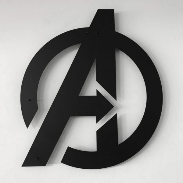 Avengers Logo LED Wall Art – Marvel Superhero Blue Backlit Sign | Gamer & Home Theater Decor | 18 Inch